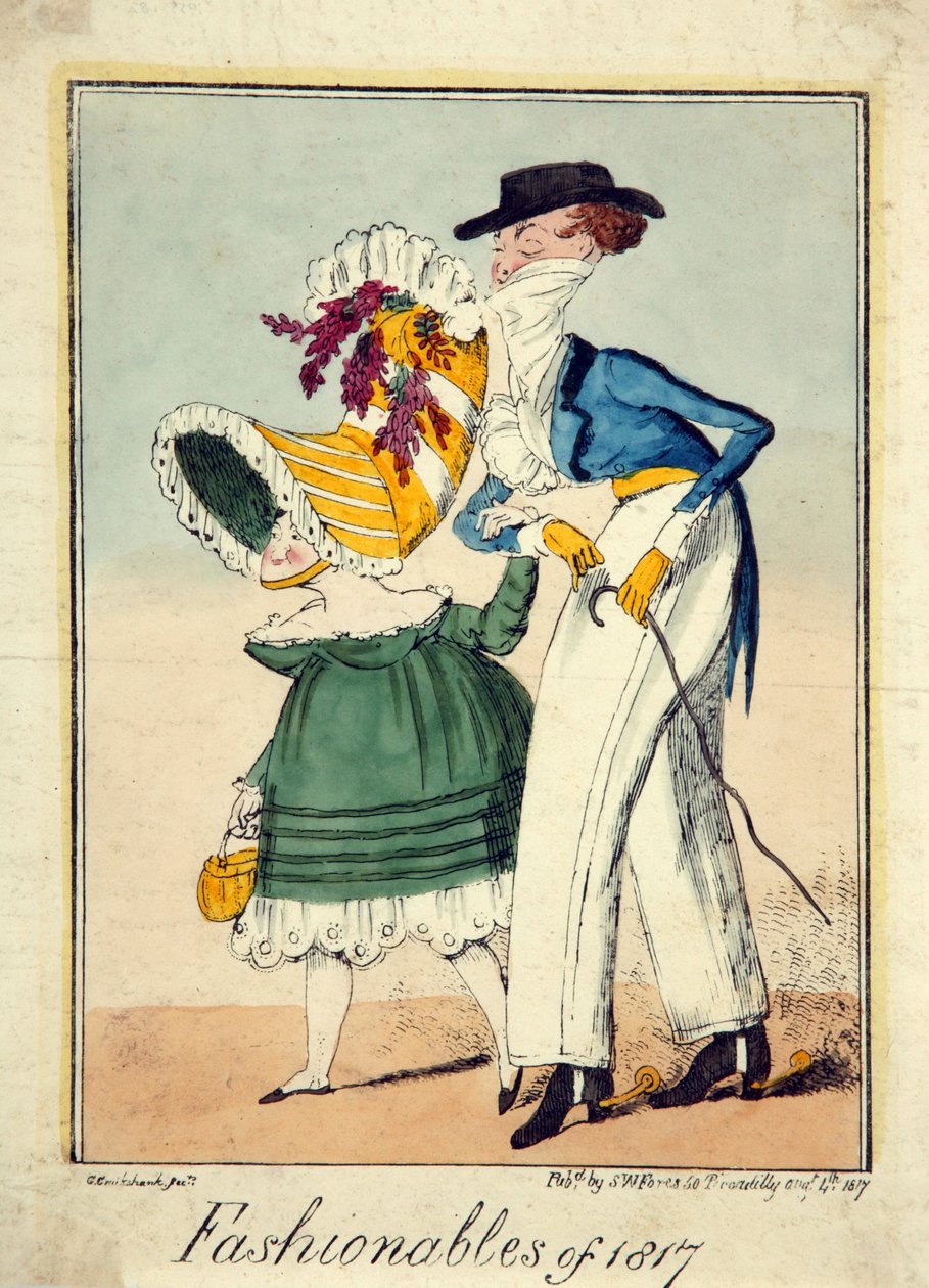 Módní z roku 1817 od George Cruikshank