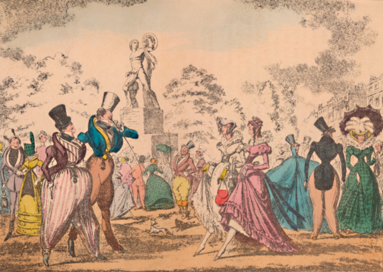 Hyde Park Corner v roce 1822, c1870 od George Cruikshank