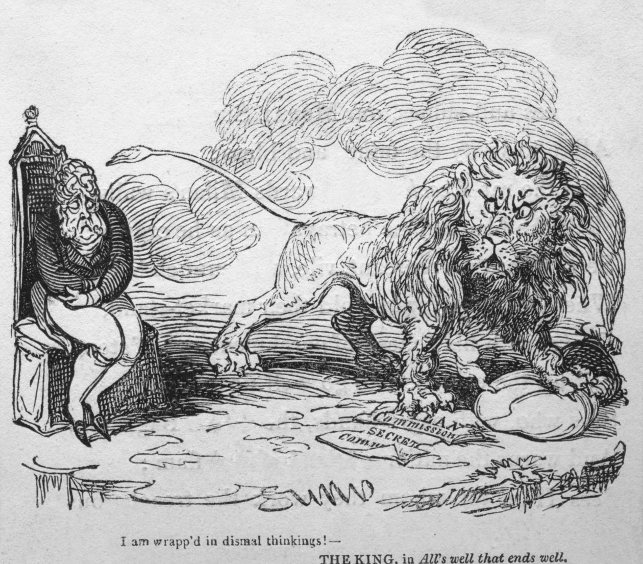 Jsem ponořen do bezútěšných myšlenek!, c1820. od George Cruikshank