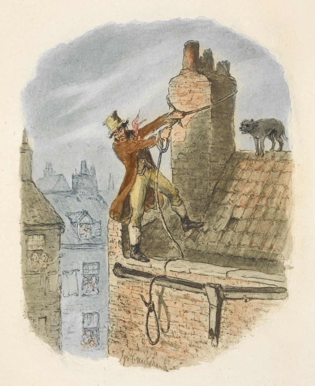 Ilustrace k filmu "Oliver Twist" od George Cruikshank