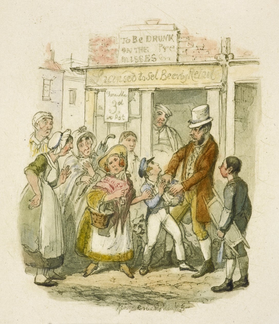 Ilustrace k filmu "Oliver Twist" od George Cruikshank