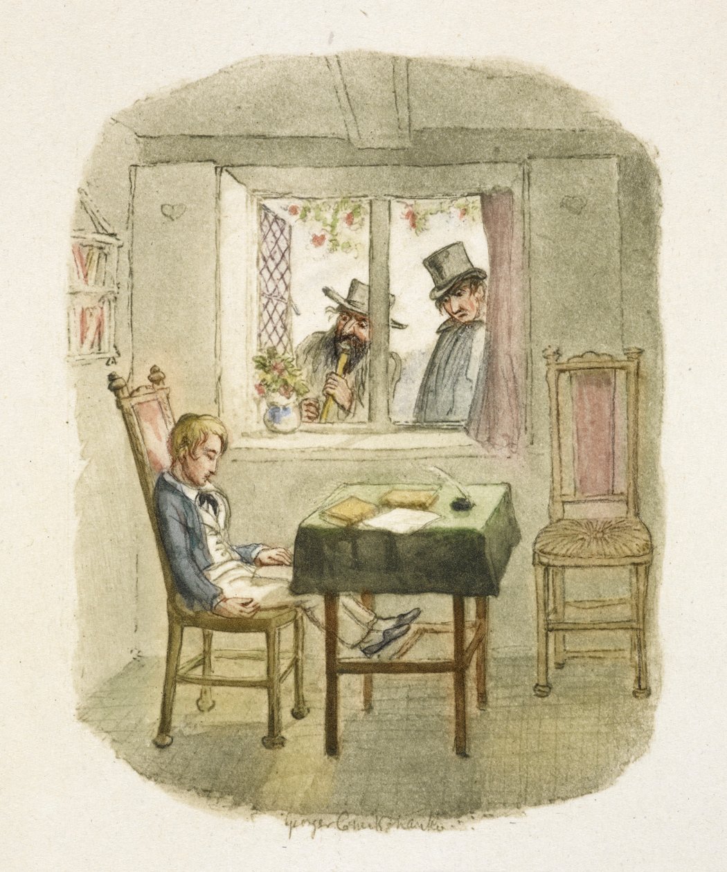 Ilustrace k filmu "Oliver Twist" od George Cruikshank