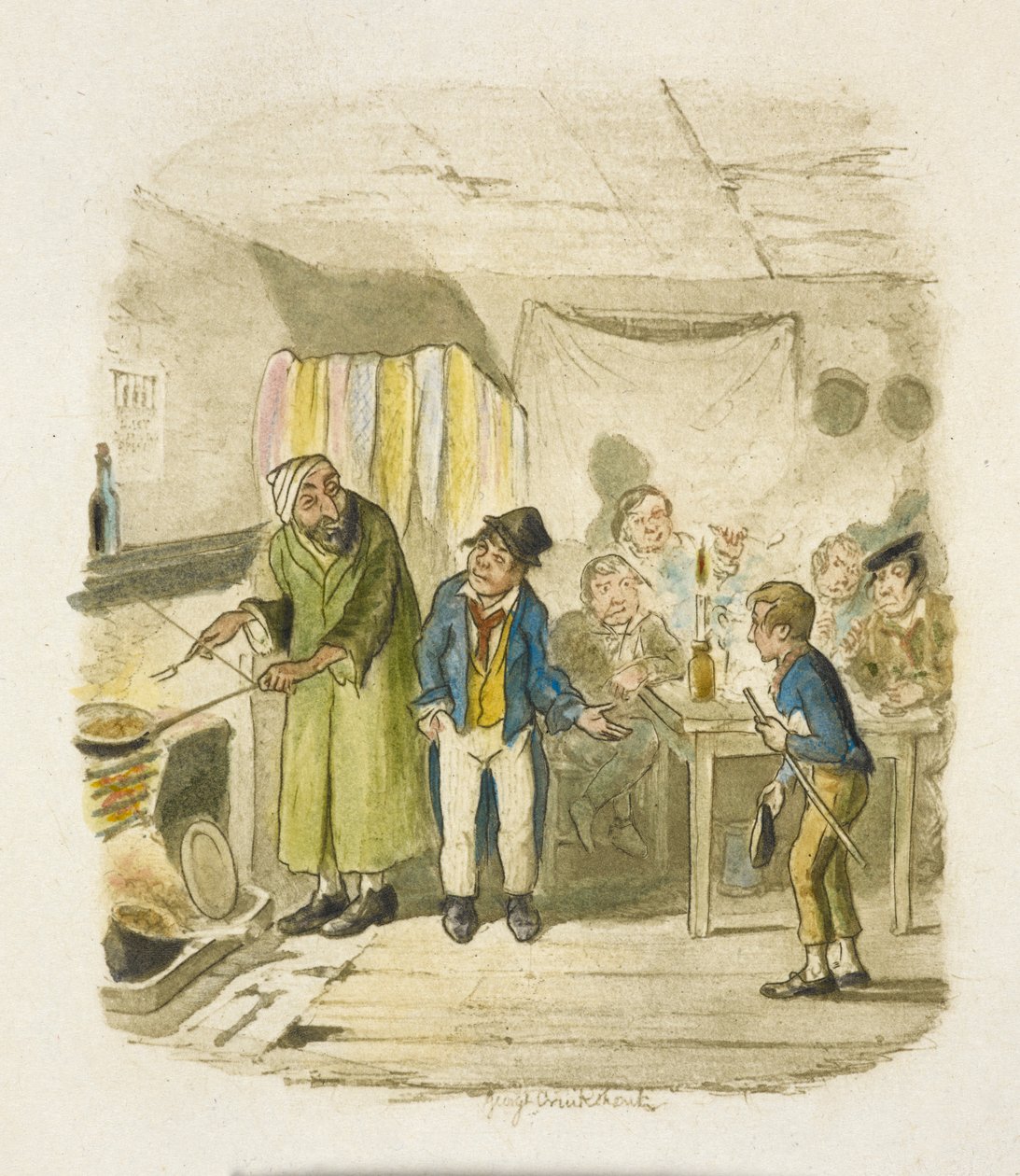 Ilustrace k filmu "Oliver Twist" od George Cruikshank