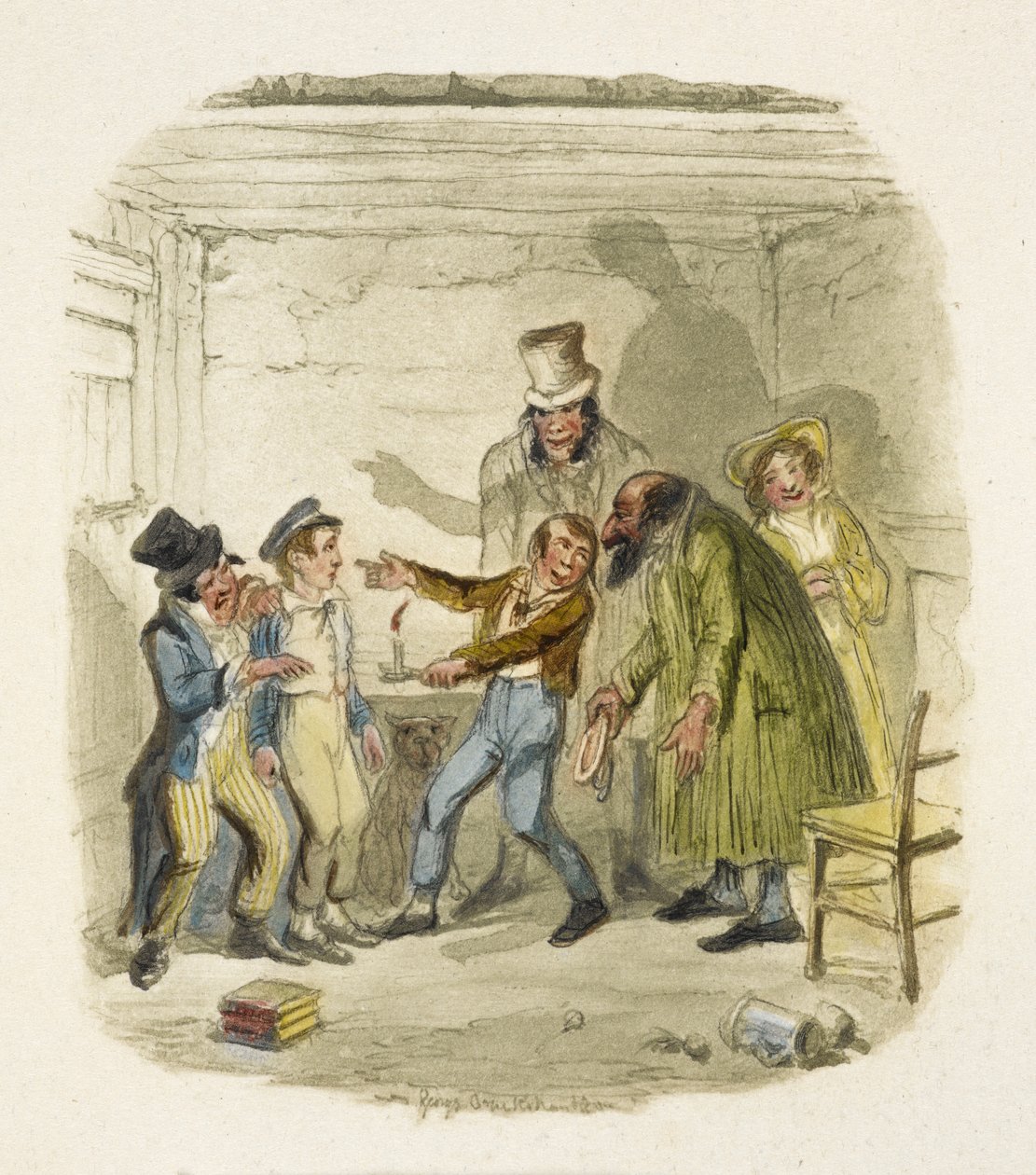 Ilustrace k filmu "Oliver Twist" od George Cruikshank