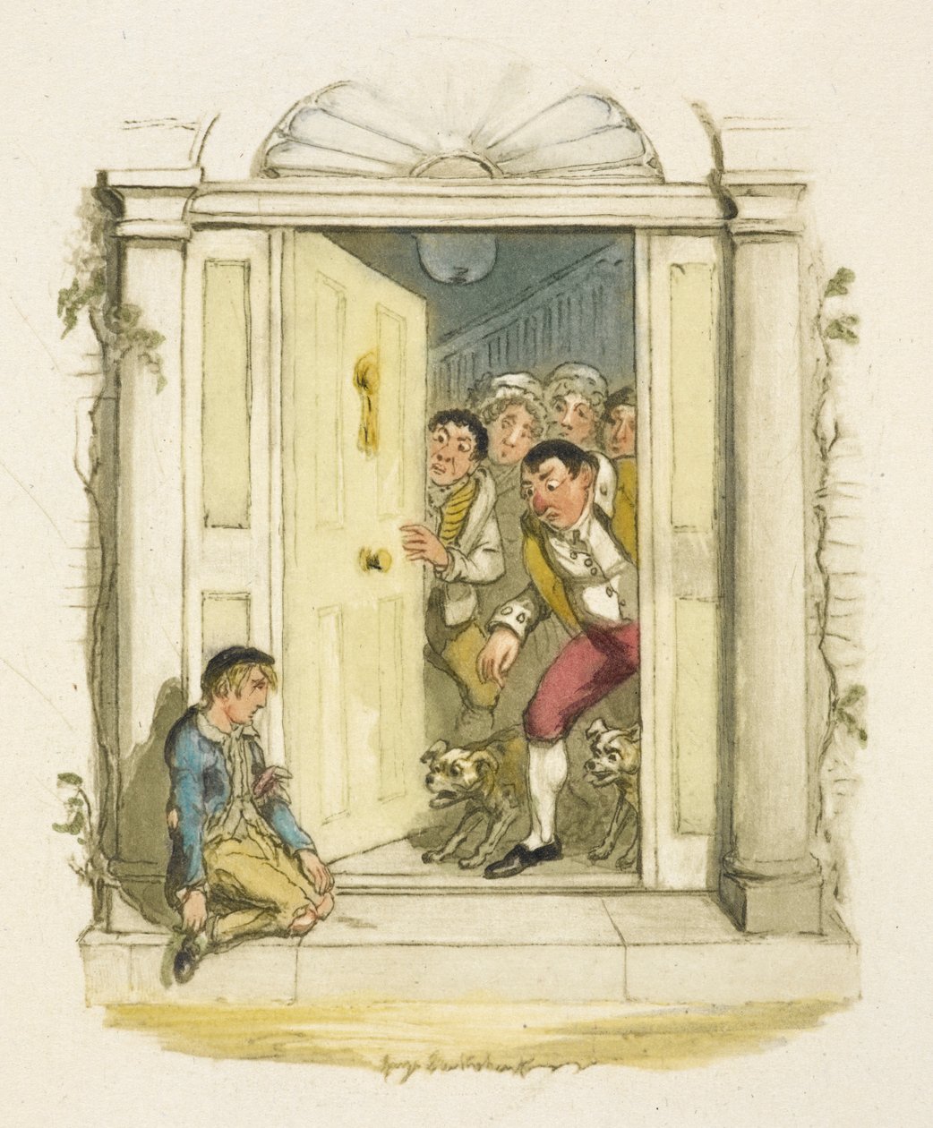 Ilustrace k filmu "Oliver Twist" od George Cruikshank