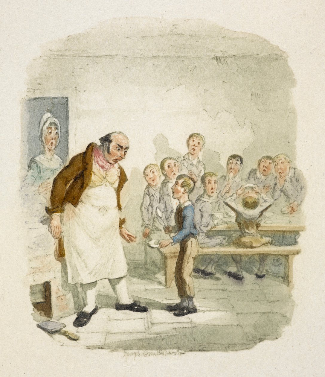 Ilustrace k filmu "Oliver Twist" od George Cruikshank