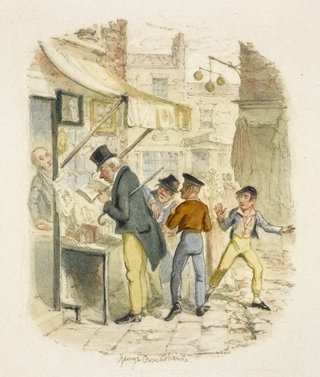 Ilustrace k filmu "Oliver Twist" od George Cruikshank