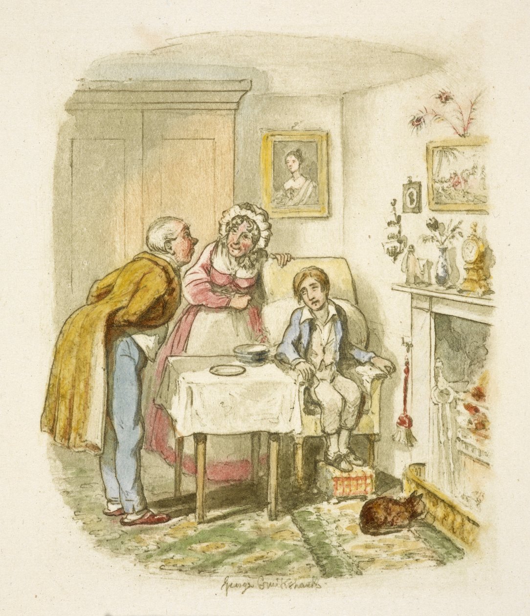 Ilustrace k filmu "Oliver Twist" od George Cruikshank