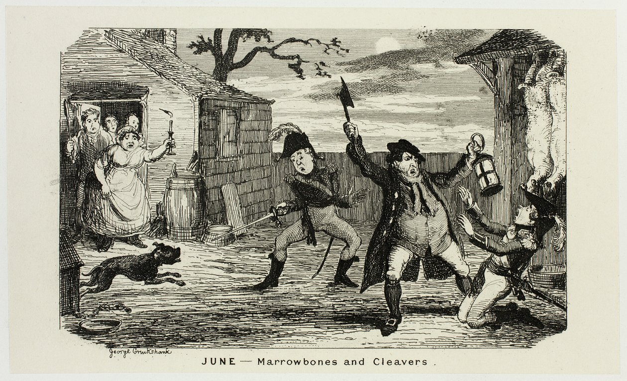 Červen - Marrowbones and Cleavers from George Cruikshank