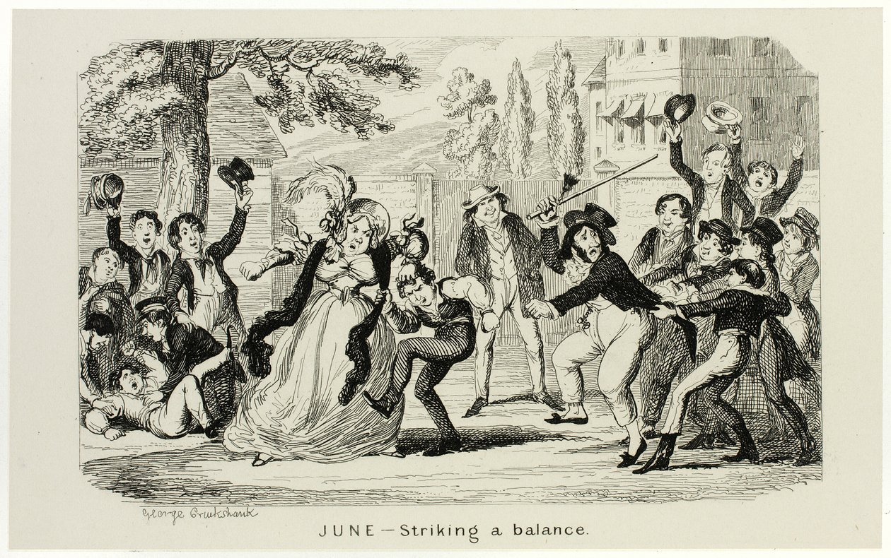 Červen - Hledání rovnováhy od ocelových leptů George Cruikshanka po komiksové almanachy: 1835-1853 od George Cruikshank