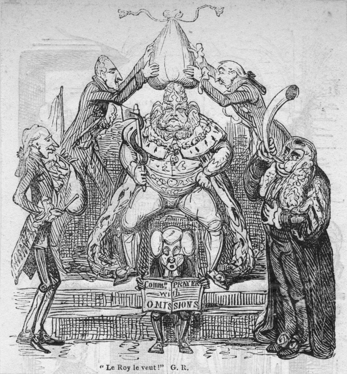 Roy to chce! G.R., c1820. od George Cruikshank