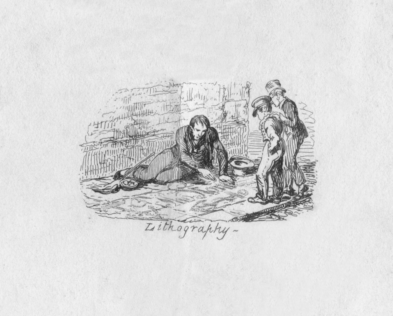 Litografie, 1829 od George Cruikshank