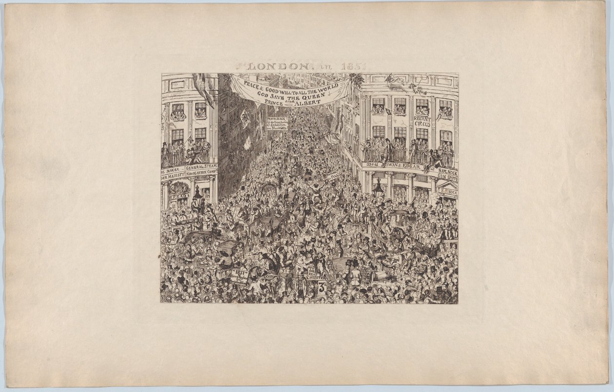 Londýn, v roce 1851, 1851, 1851. od George Cruikshank