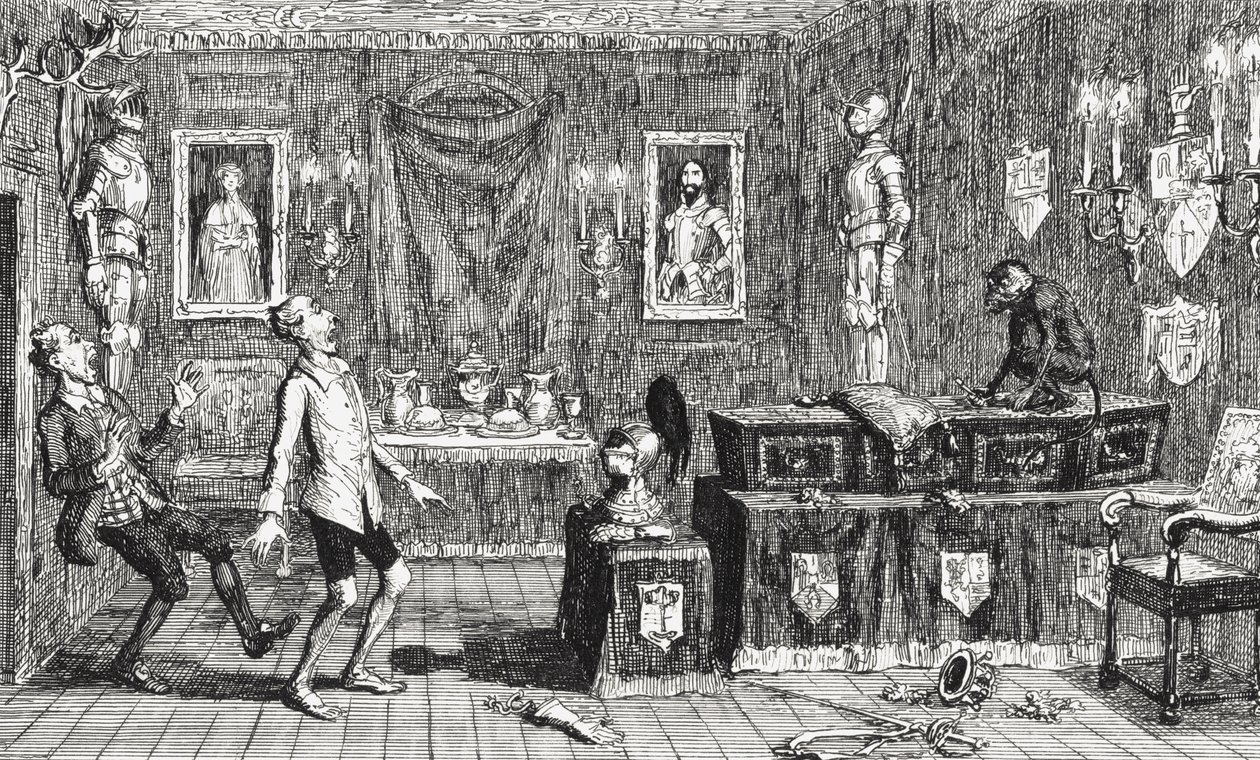 MacCallum a Hutcheon, ilustrace z knihy "Redgauntlet" od sira Waltera Scotta (1771-1832), vydané v roce 1843. od George Cruikshank