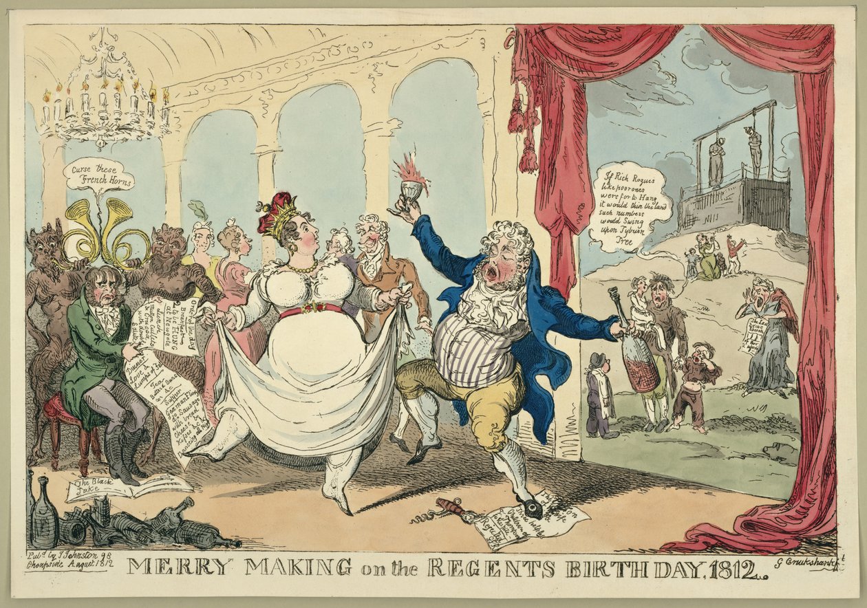 Veselé v den narození regentů, 1812, 1812 od George Cruikshank
