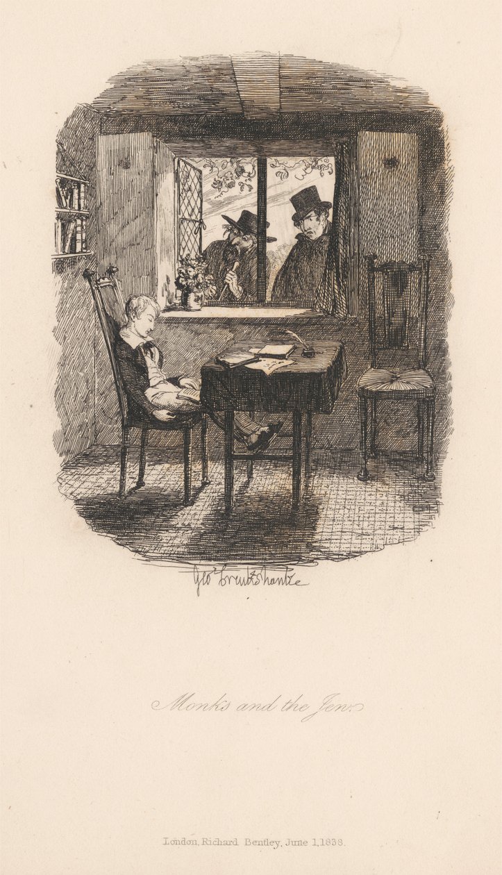 Mniši a Žid od George Cruikshank