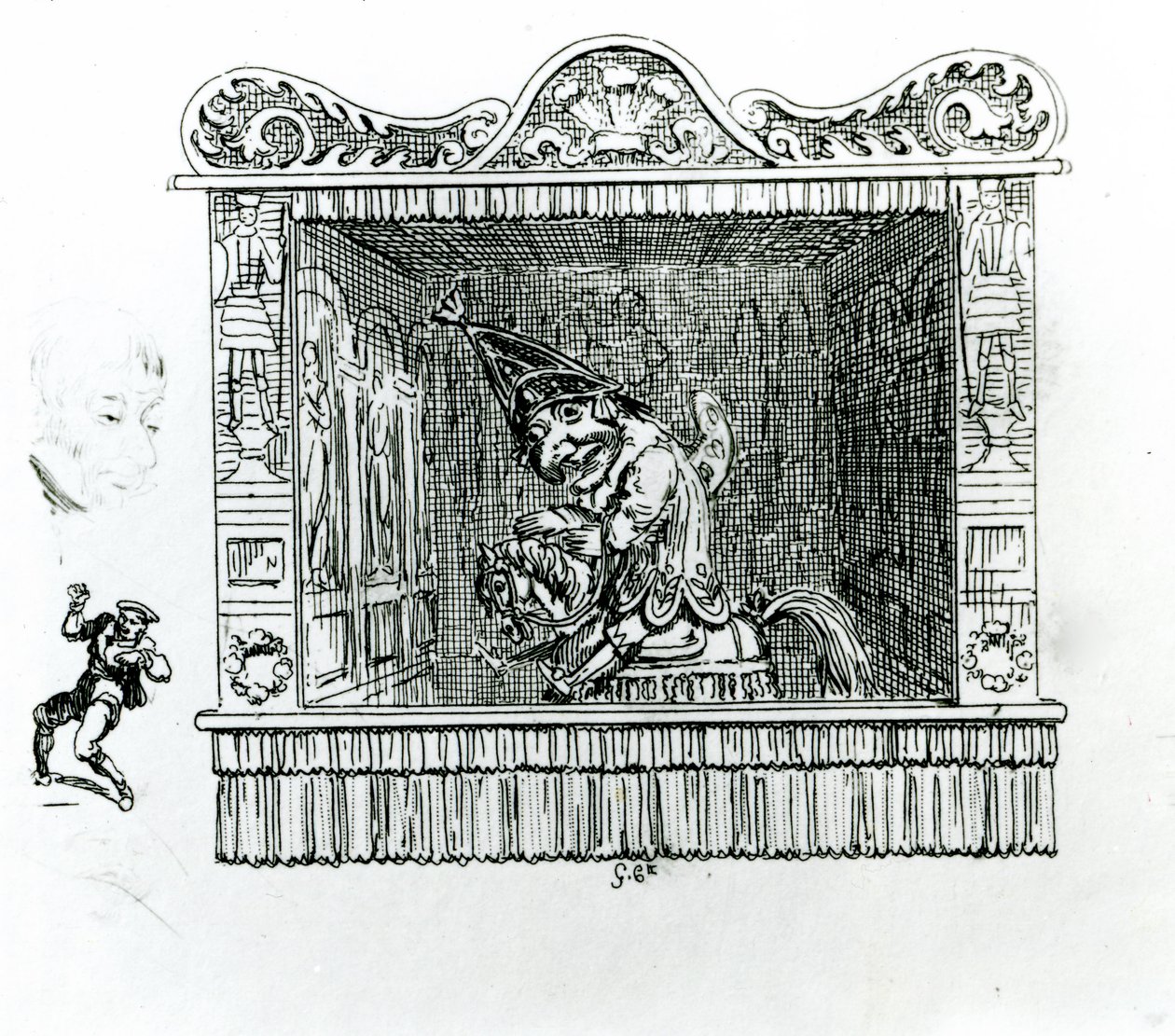 Pan Punch na koni Hectora od George Cruikshank