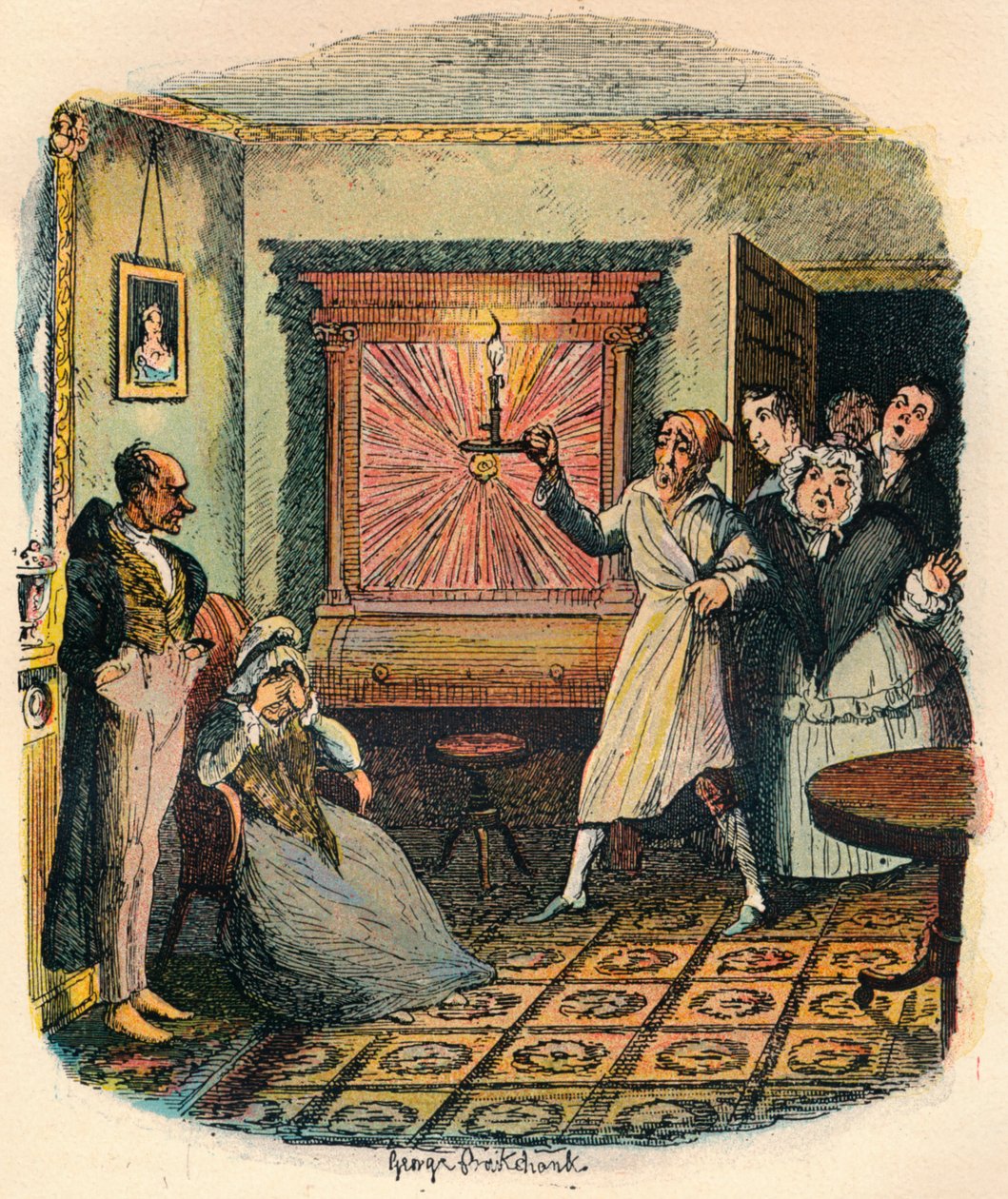 Paní Tibbsová a pan Evenson, kolem roku 1900 od George Cruikshank
