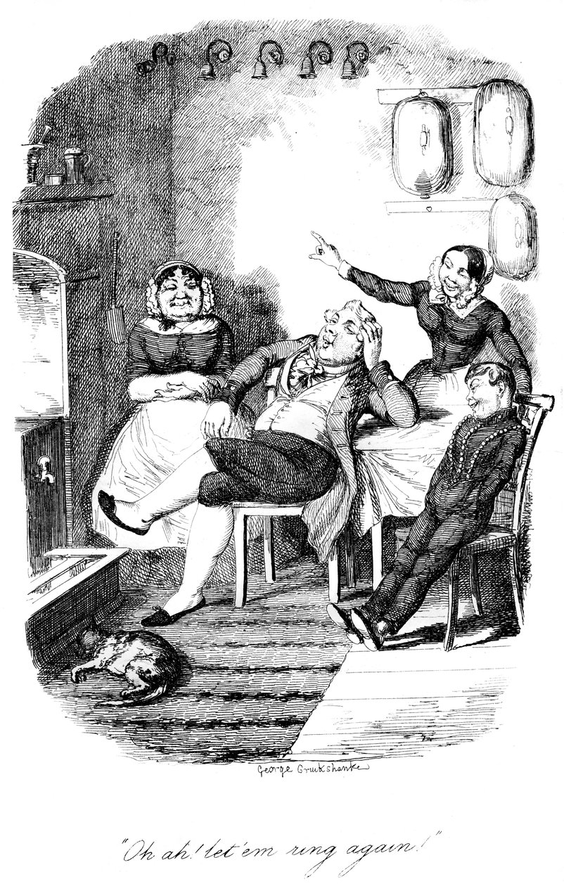Oh ach! Letem ring again!, c1840s. od George Cruikshank