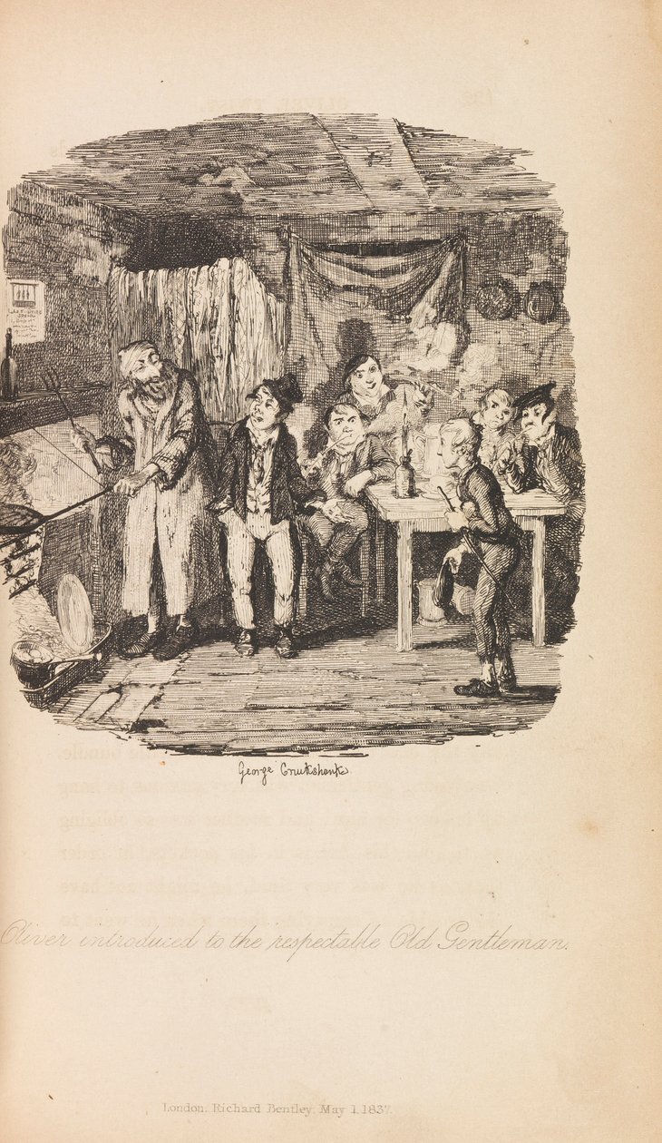 Oliver Twist aneb Pokrok faráře od Charlese Dickense. První vydání, 1838. od George Cruikshank