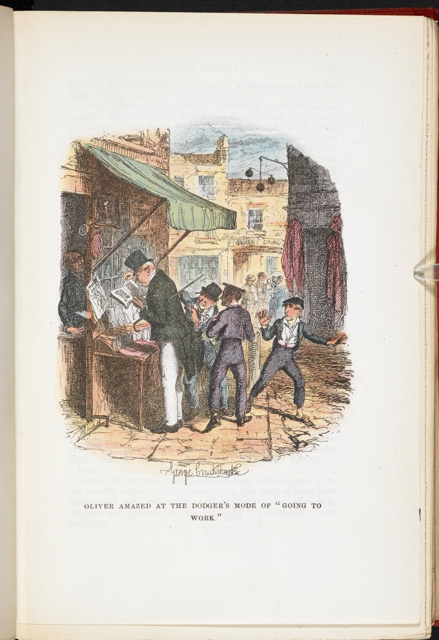 Oliver byl ohromen Dodgerovým způsobem „jít do práce“ z Dobrodružství Olivera Twista... S dvaceti čtyřmi ilustracemi od Cruikshanka od George Cruikshank