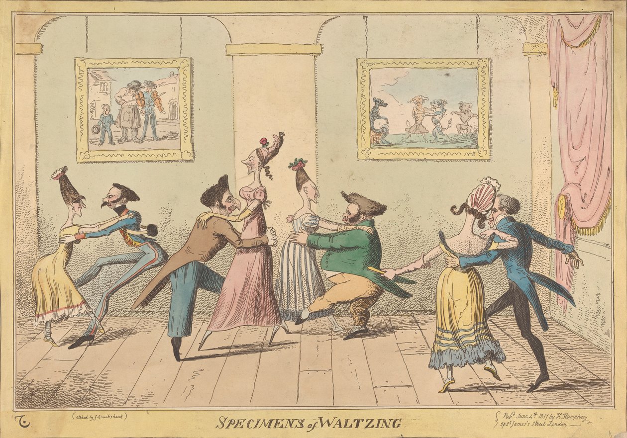 Ukázky valčíku od George Cruikshank