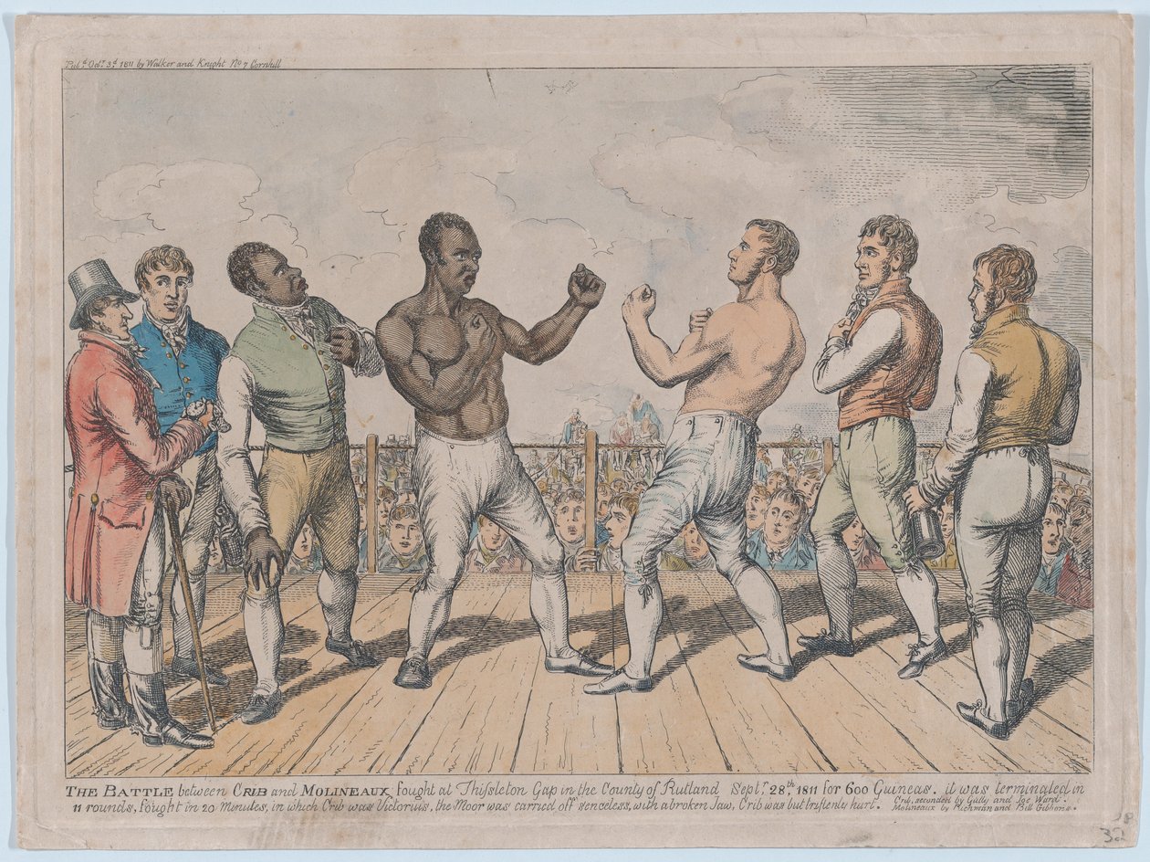 Bitva mezi Cribbem a Molineaux, 28. září 1811, 3. října 1811, 3. října 1811. od George Cruikshank