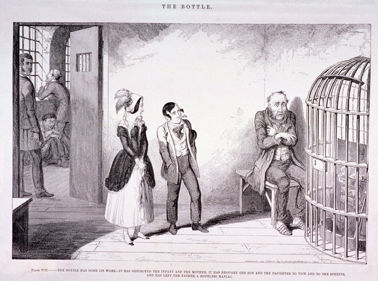 "Láhev", 1847 od George Cruikshank