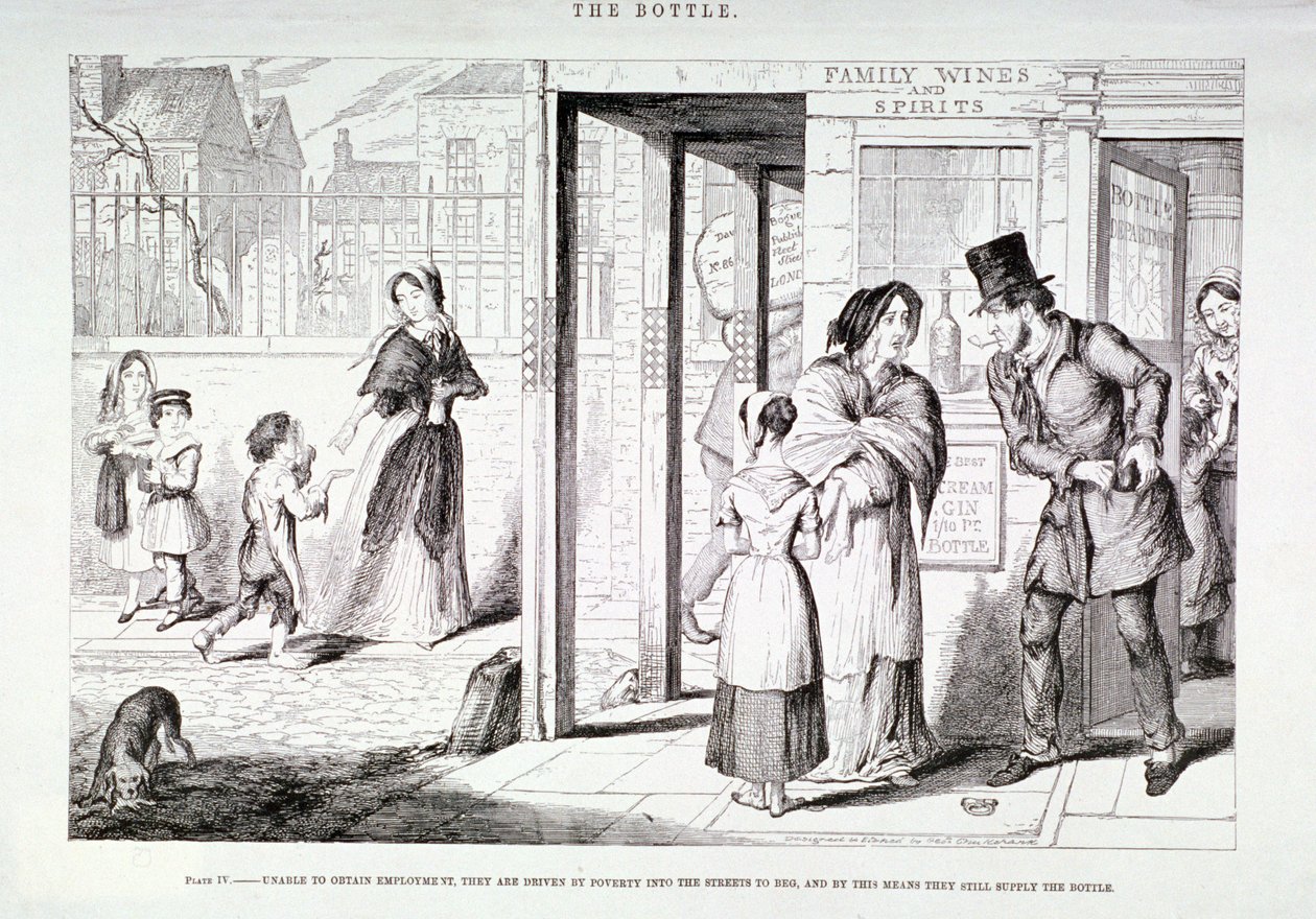 "Láhev", 1847 od George Cruikshank