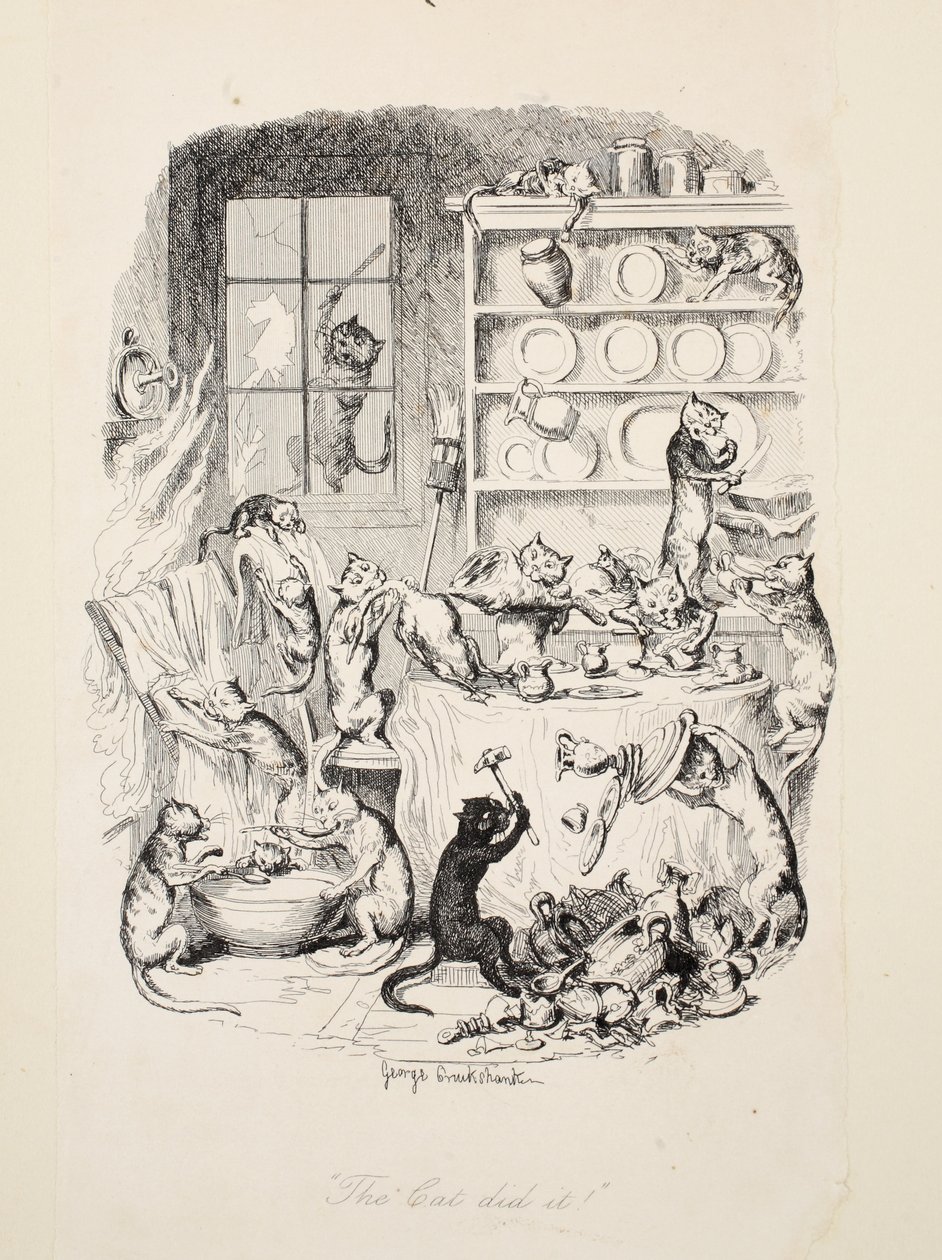 The Cat Did It, od The Greatest Morage of Life, hospoda. 1847. od George Cruikshank