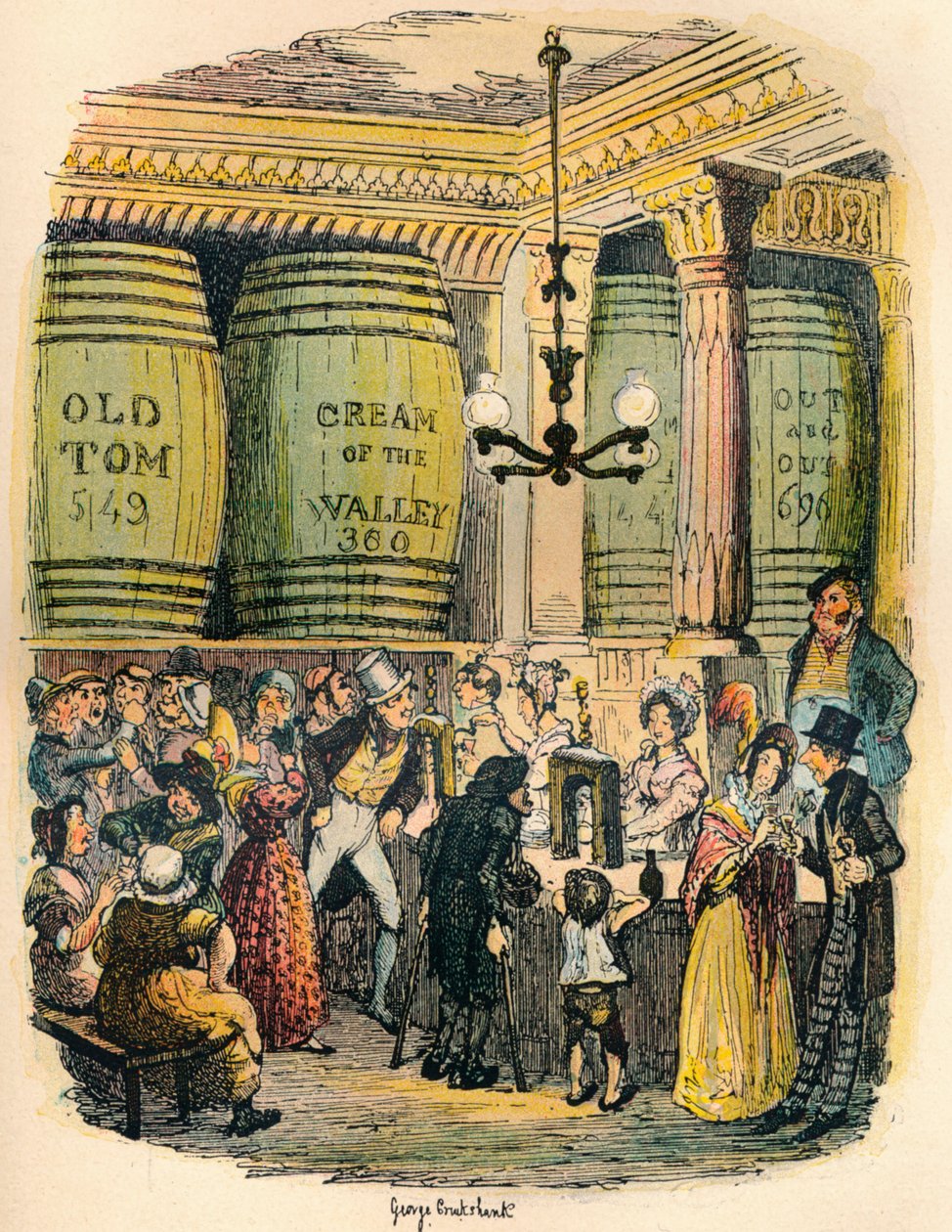 Gin Palace, c1900 od George Cruikshank