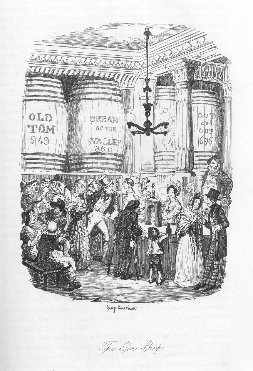 The Gin shop, c.1836 od George Cruikshank