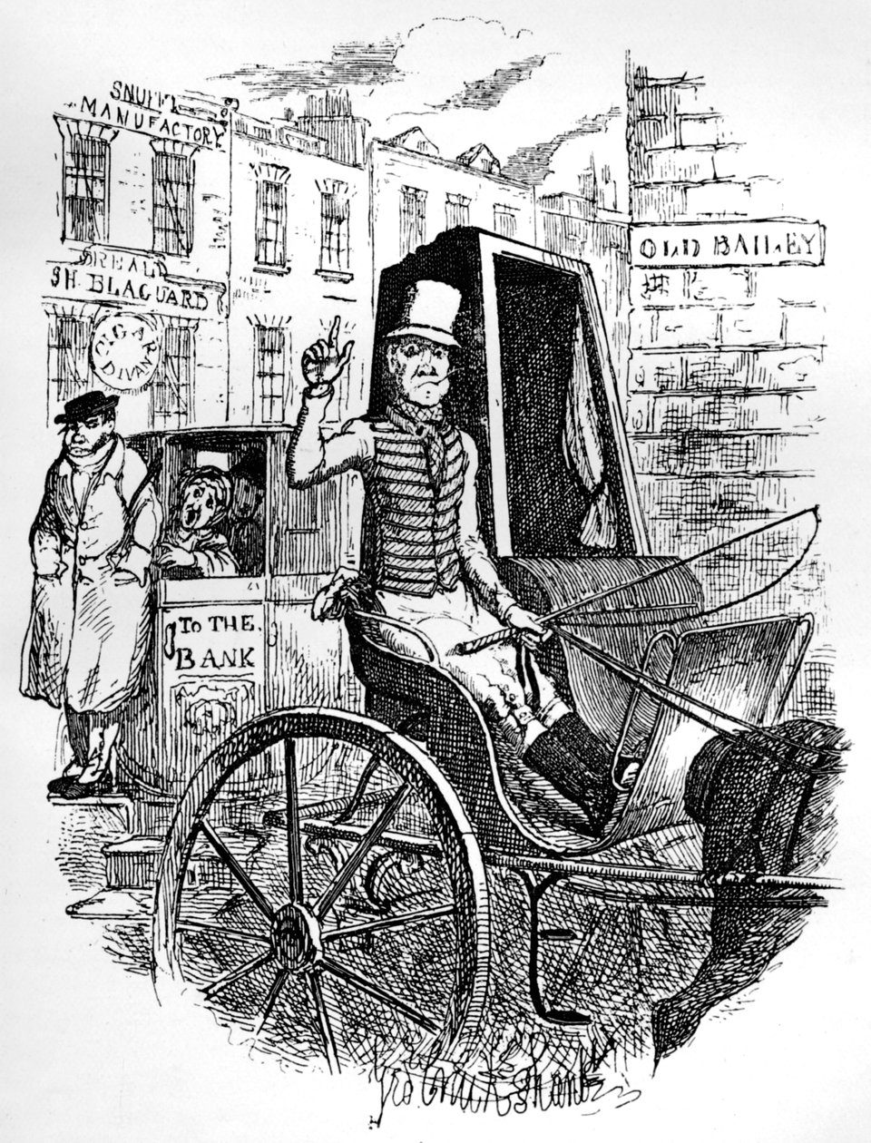 Poslední taxikář a první Omnibus Cad, c1900 od George Cruikshank