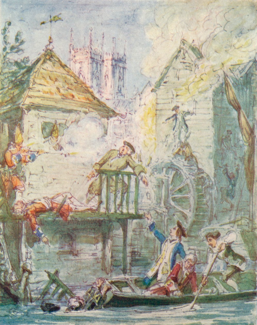 Dcera lakomců: 1920, Dispersion of the Jacobite Club, c1842, 1913 od George Cruikshank