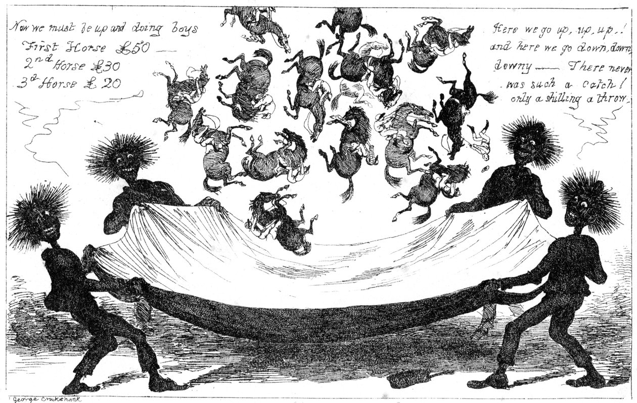 The Monster Sweeps, toss Up for the Derby, 19. století. od George Cruikshank