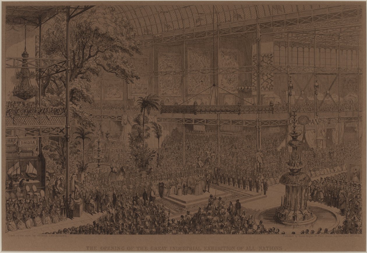 Zahájení Velké průmyslové výstavy všech národů, 1. května od George Cruikshank
