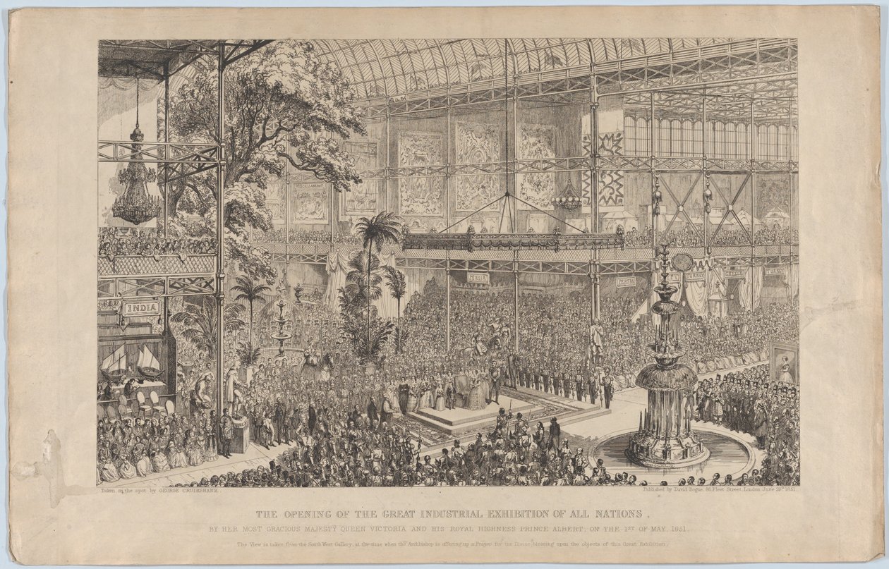 Zahájení Velké průmyslové výstavy všech národů Její nejmilostivější Veličenstvo..., 1851. od George Cruikshank