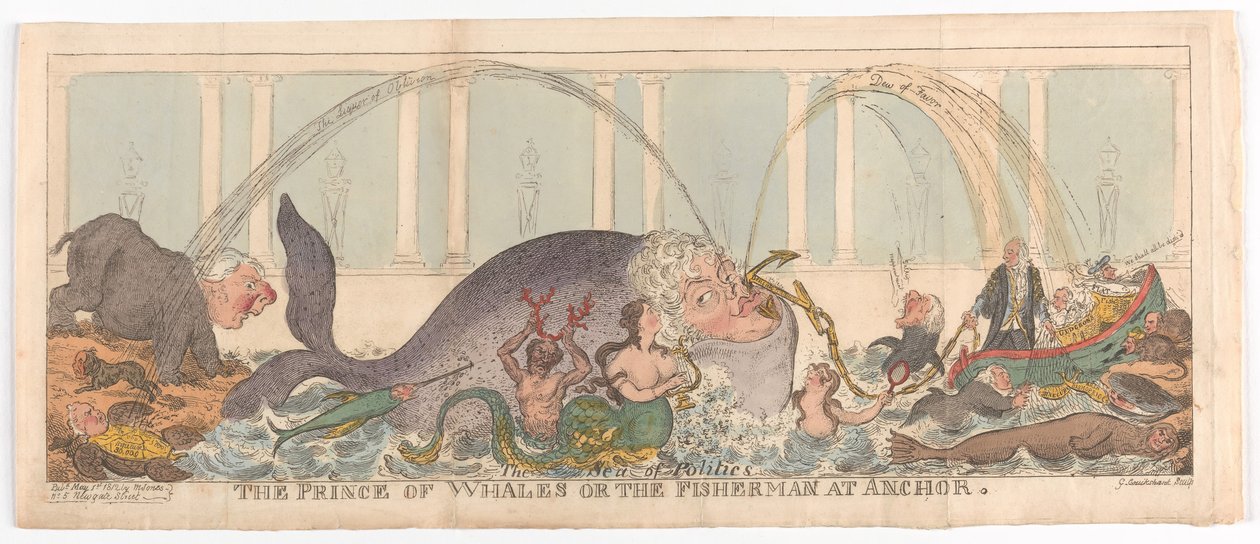 Princ velryb nebo rybář v Anchor, 1. května 1812. od George Cruikshank
