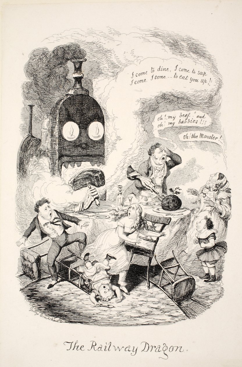 Železniční drak, hospoda. 1841 od George Cruikshank
