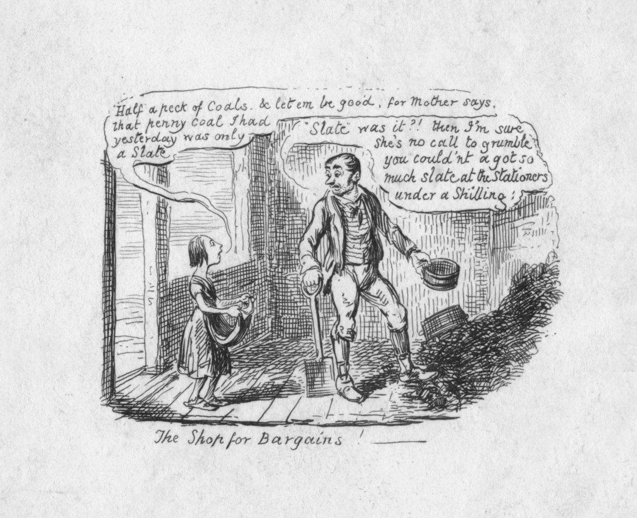 Obchod za výhodné ceny, 1829 od George Cruikshank