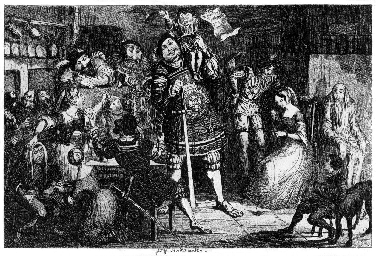 Kamenná kuchyně, 1840 od George Cruikshank