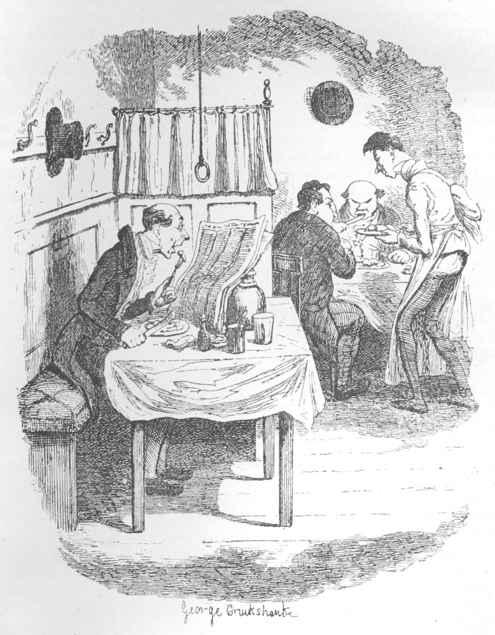 Vysoký, tenký, bledý člověk, c1900 od George Cruikshank