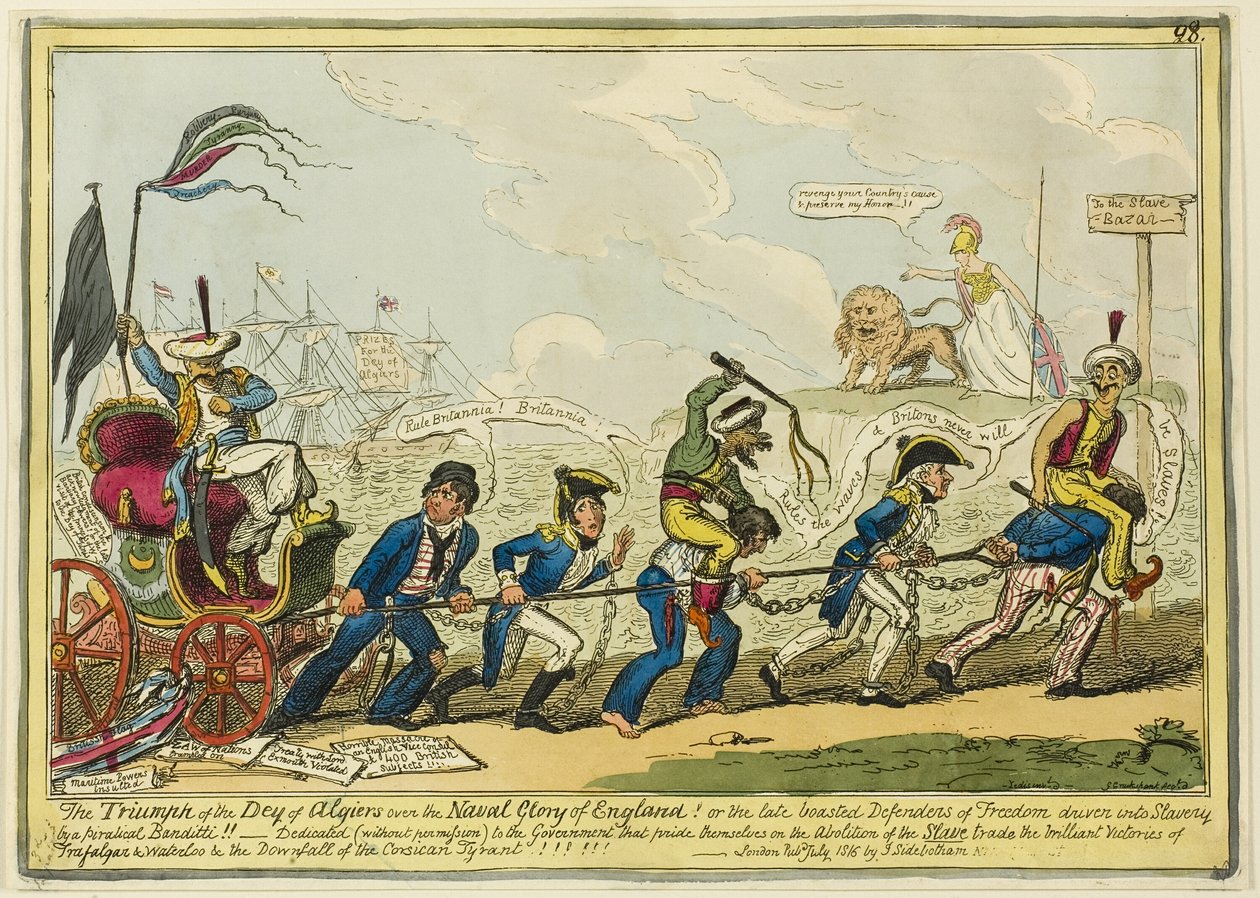 Triumf alžírského dýdžeje nad námořní slávou Anglie!! od George Cruikshank