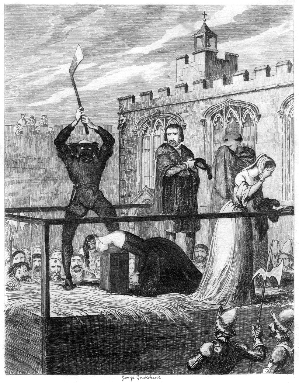 Poprava Lady Jane Grey, 1554 1840 od George Cruikshank