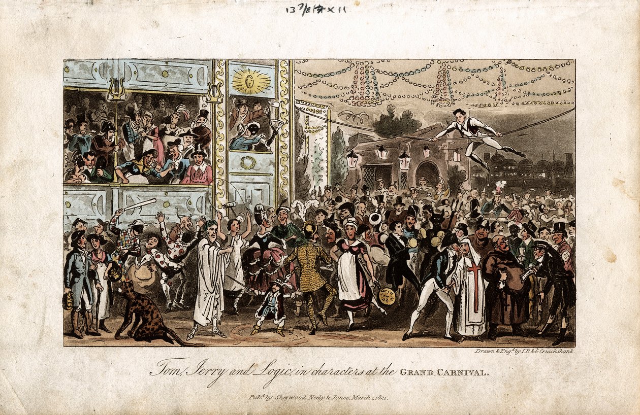 Tom, Jerry a Logic na Velkém karnevalu, 1821 od George Cruikshank