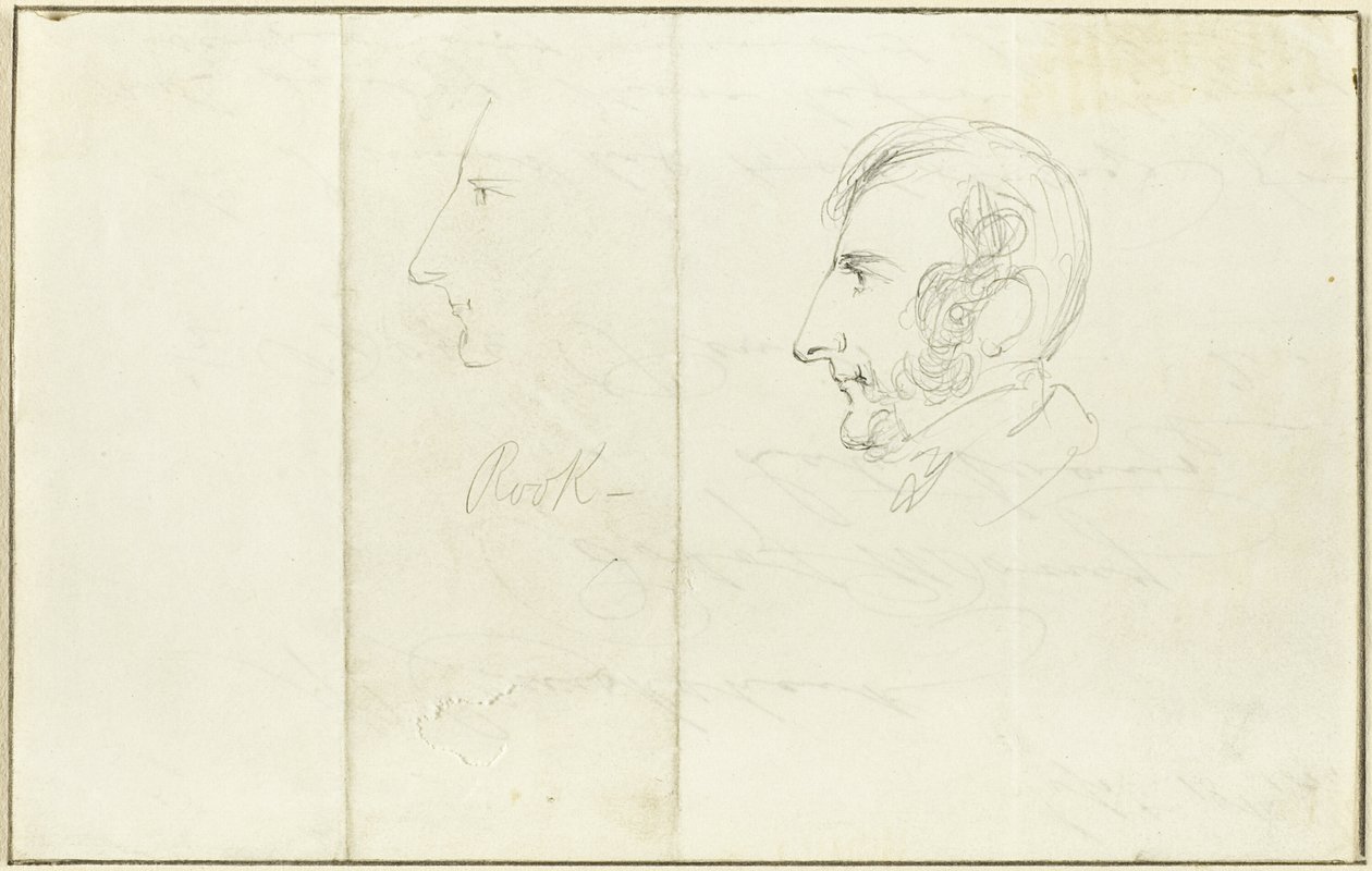 Dva autoportréty z profilu od George Cruikshank