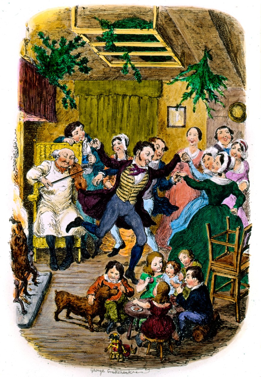 Viktoriánské vánoční přání od George Cruikshank od George Cruikshank
