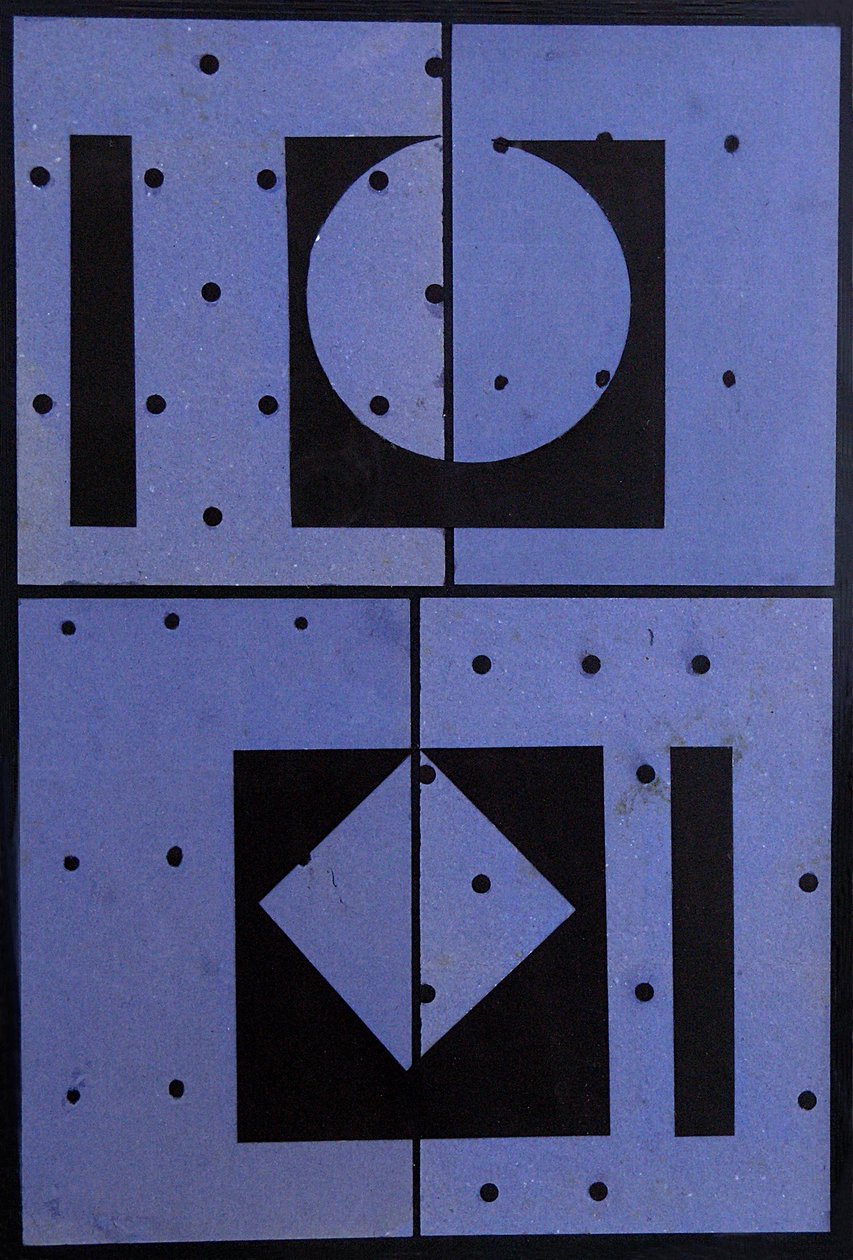 Collage, Blue Mercato, 2004 (karta a papír) od George Dannatt
