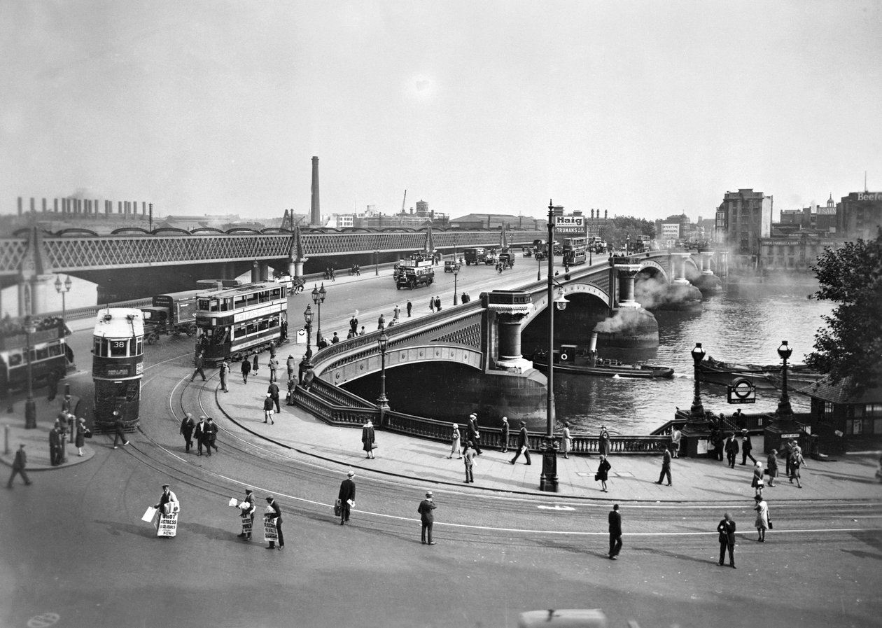 Blackfriars Bridge a elektrárna Bankside, Londýn od George Davison Reid