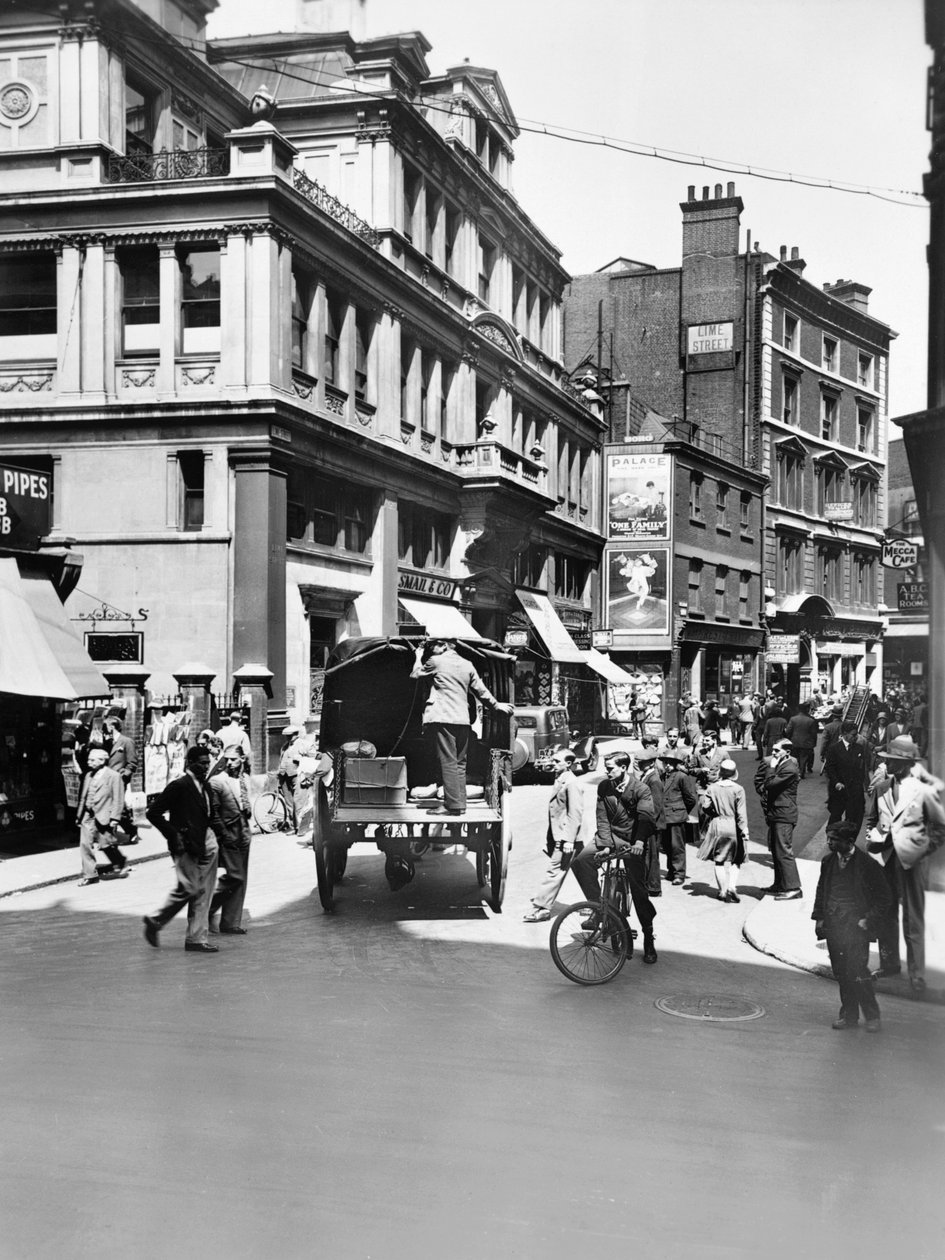 Leadenhall Street při pohledu na západ, City of London, před rokem 1933 od George Davison Reid